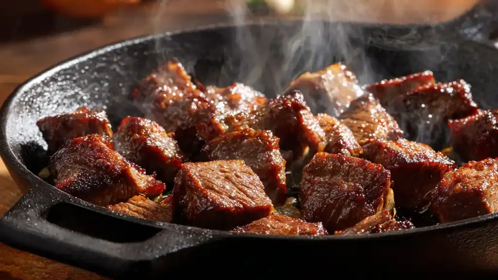 browning beef stew meat crock pot step