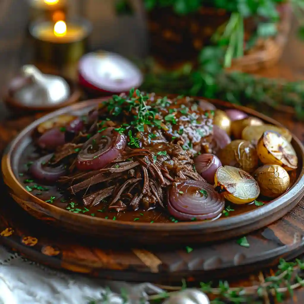 Slow cooker beef stew with tender beef, onions, and potatoes – hearty beef stew recipe crock pot