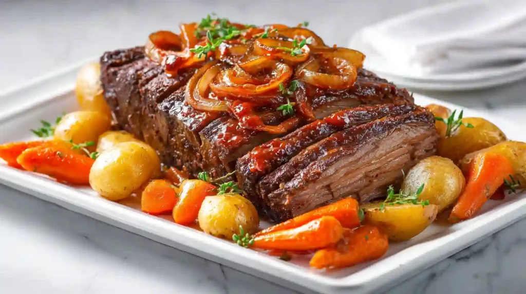 jewish beef brisket recipe card photo
