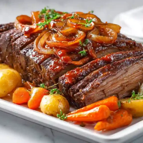 jewish beef brisket recipe card photo
