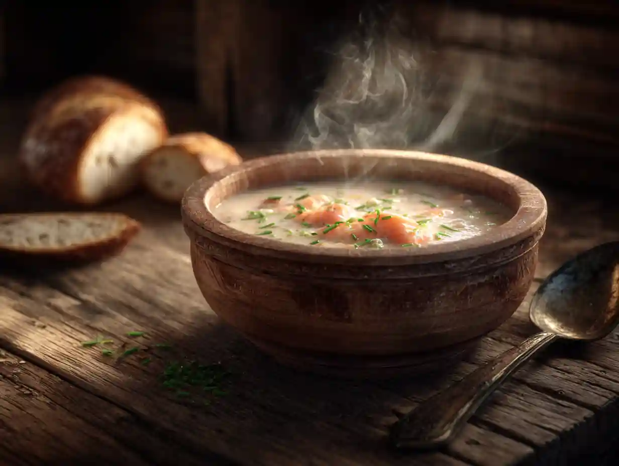 Smoked Salmon Chowder Recipe creamy bowl