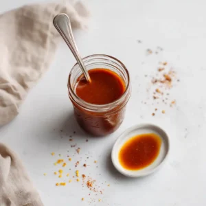 Carolina barbecue sauce recipe jar for recipe card