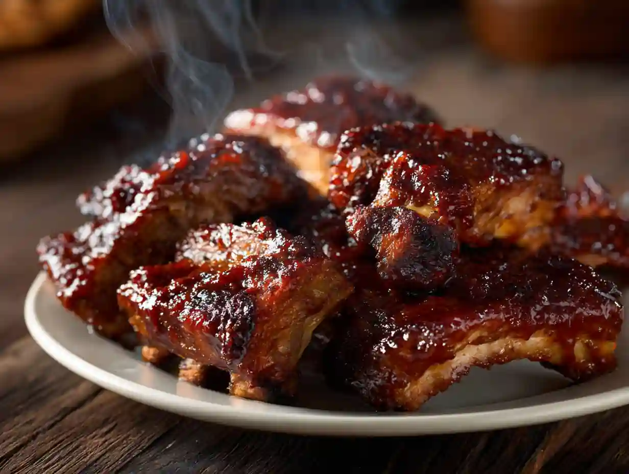 Ultimate air fryer ribs recipe with BBQ glaze