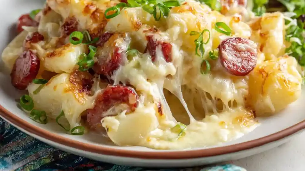 kielbasa crockpot recipes serving plate