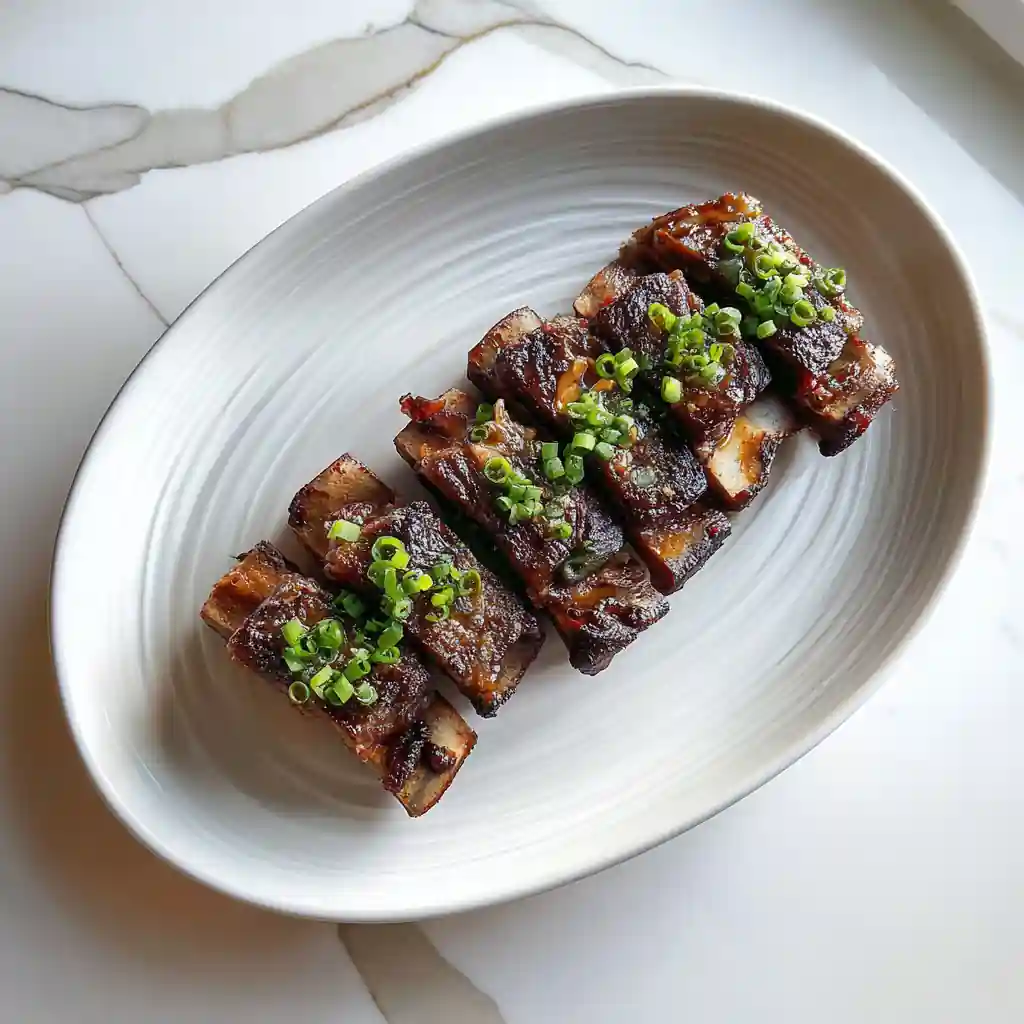Korean Beef Short Ribs Recipe plated galbi