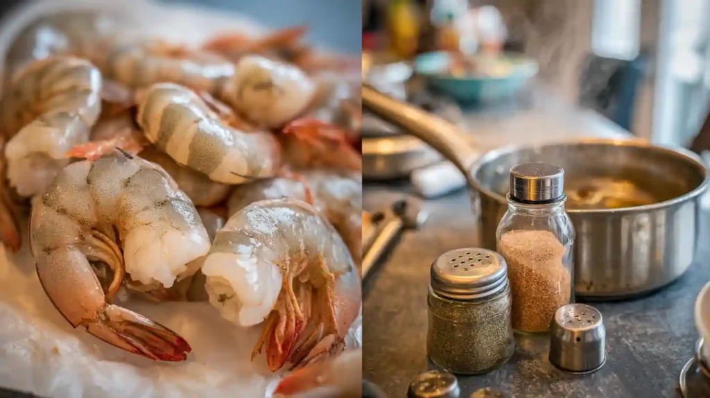 Preparing and cooking steamed shrimp recipe with Old Bay