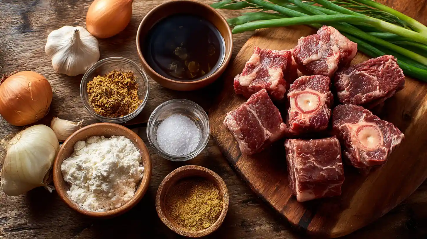 Ingredients for Oxtail Crockpot Recipe