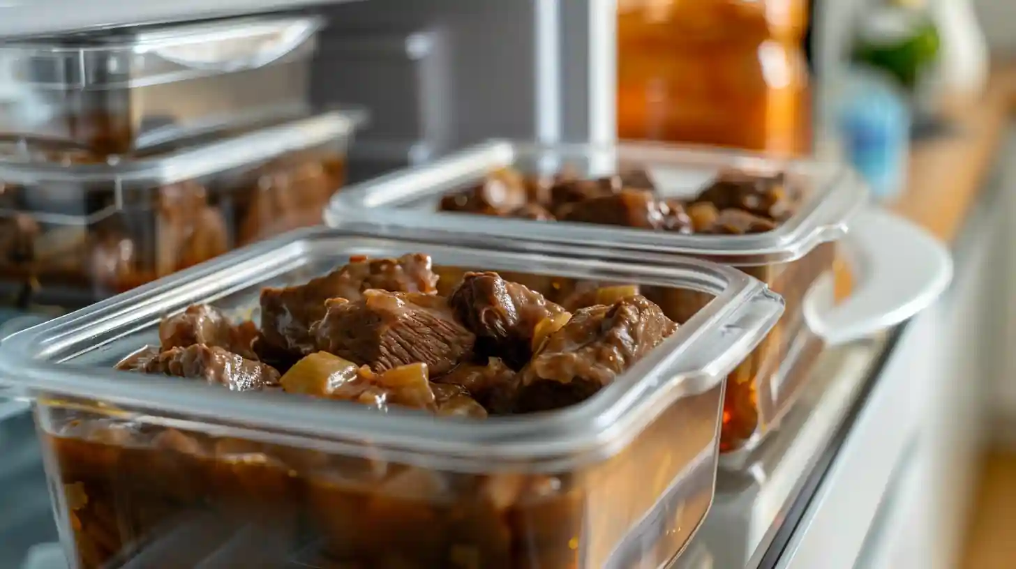 Storing Beef Tips and Gravy Recipe in the fridge