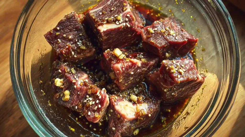 Marinating Korean beef short ribs recipe