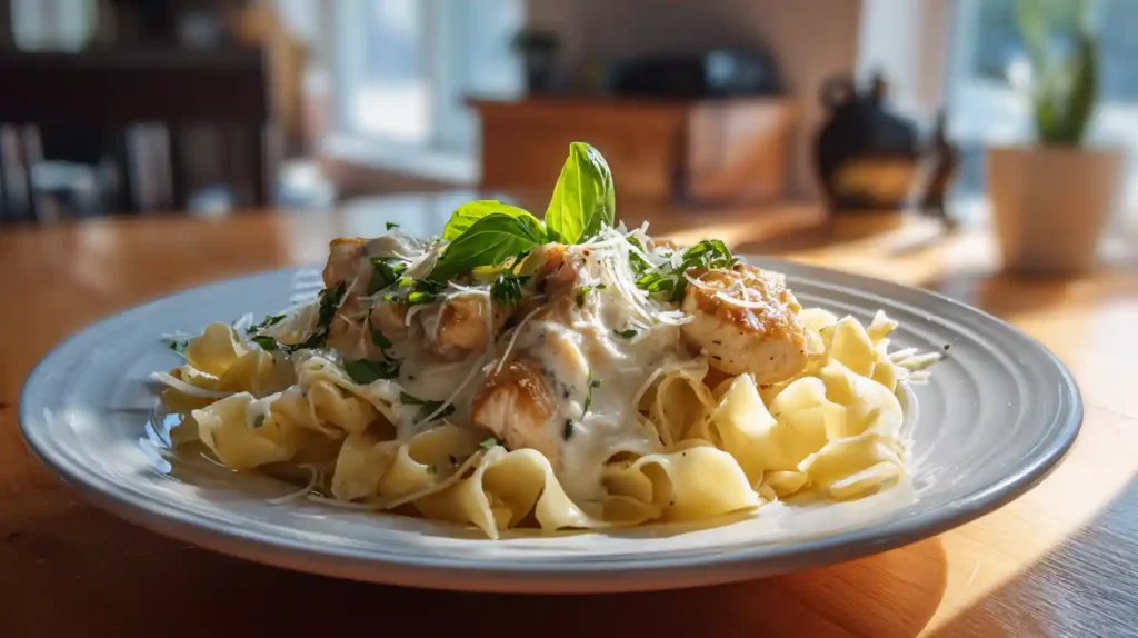 Marry Me Chicken Crockpot Recipe served with pasta