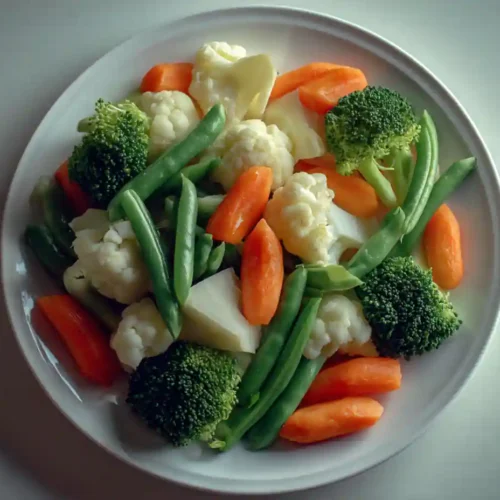 steamed vegetables recipe card image