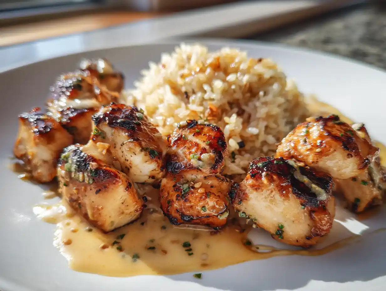 Hibachi chicken recipe with fried rice and yum yum sauce