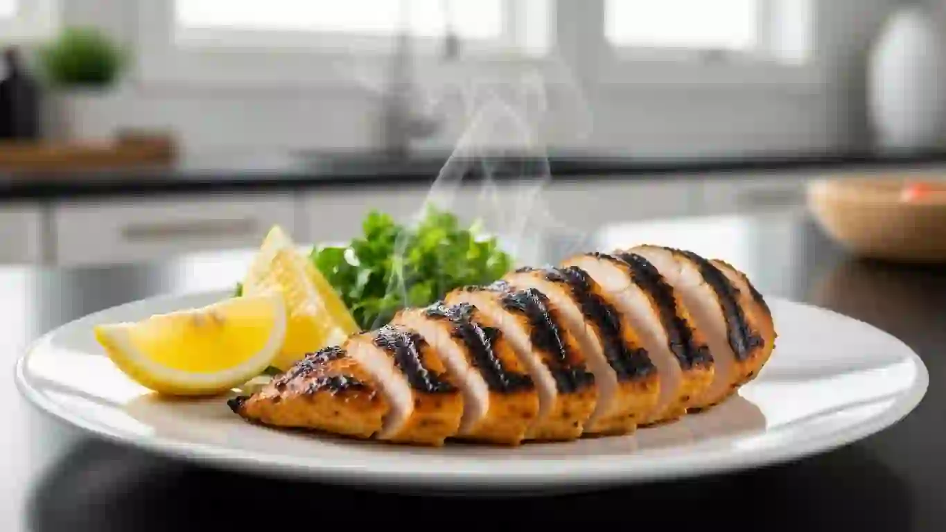 marinated grilled chicken with bold herb-garlic-citrus flavor and smoky char marks